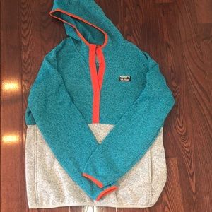 LL Bean Sweater Fleece Pullover Hoodie